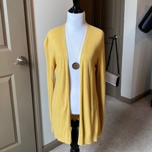 A new day cozy soft yellow cardigan sweater
